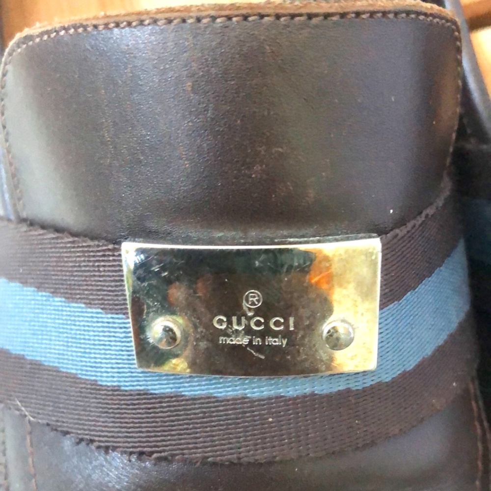 Gucci Authentic Men's Brown Shoes Size 9.5D - Picture 3 of 8
